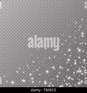 Sparks glitter special light effect on transparent background. Realistic Vector illustration for Your Design. EPS10 Stock Vector