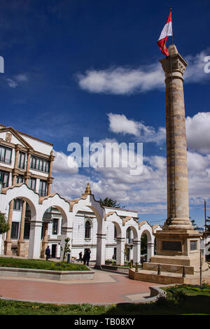 Arches at the Plaza 10 de Noviembre, Potosí, Bolivia Stock Photo