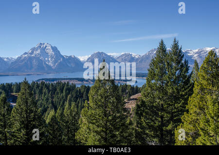 Jackson Lake, Grand Teton National Park in the U.S. state of Wyoming Stock Photo