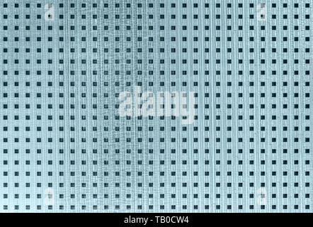 perforated metal with square holes. high resolution industrial background Stock Photo
