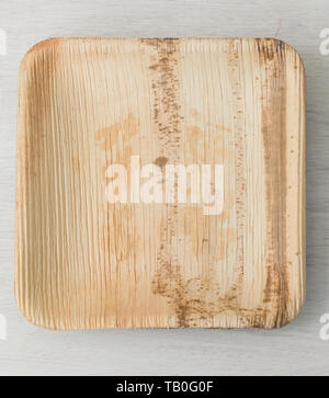 Bamboo plate. Plastic-free movement concept Stock Photo