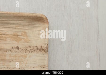 Bamboo plate. Plastic-free movement concept Stock Photo