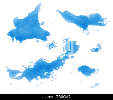 Water colour splotches Stock Photo