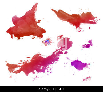 Water colour splotches Stock Photo