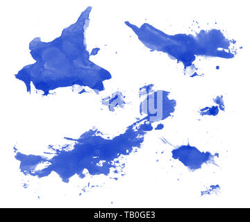 Water colour splotches Stock Photo
