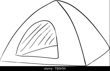 How to draw Tent very easy and step by step - YouTube
