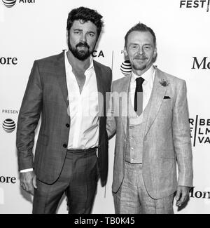 New York NY April 29 2019 Karl Urban and Simon Pegg attend