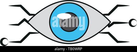 Bionic eye technology symbol Stock Vector