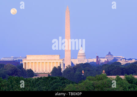 Washington DC skyline at dusk Stock Photo