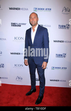 2019 Derek Jeter Celebrity Invitational Gala, held at the Aria Resort & Casino in Las Vegas, Nevada.  Featuring: Derek Jeter Where: Las Vegas, Nevada, United States When: 25 Apr 2019 Credit: DJDM/WENN.com Stock Photo