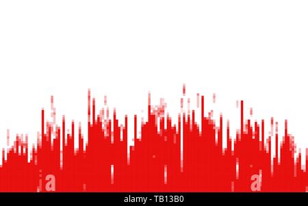 Pixel art background. Vector illustration. Abstract square pixel pattern. Mosaic background Stock Vector
