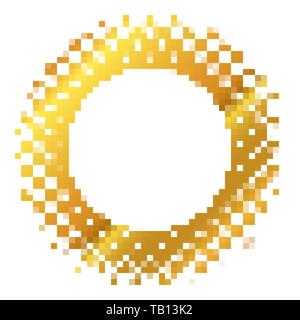 Abstract gold background in pixel art style. Vector illustration. Pixel ...