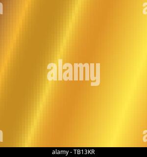 Abstract gold background in pixel art style. Vector illustration. Pixel art background in flat style Stock Vector