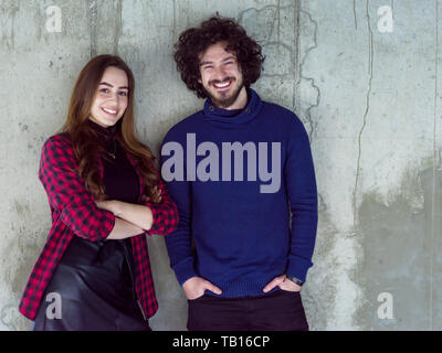 portrait of young business team,architect and engineer on construction site while checking documents and business workflow in new startup office Stock Photo
