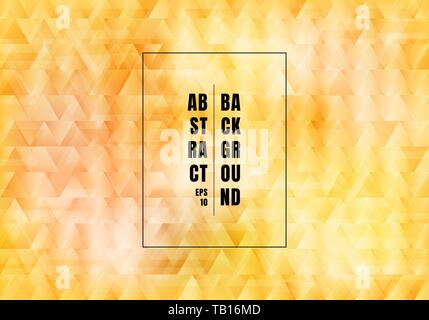 Abstract yellow triangles pattern overlapping background and texture luxury style. Geometric template gold polygons shapes design for your business. V Stock Vector