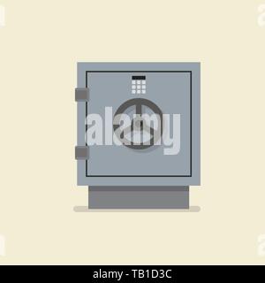 Safe in flat style. Vector illustration Stock Vector