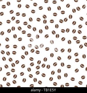 Coffee beans icon. Seamless pattern background. Vector illustration Stock Vector