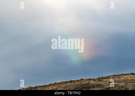 Light refraction,Torres del Paine NP, Chile Stock Photo