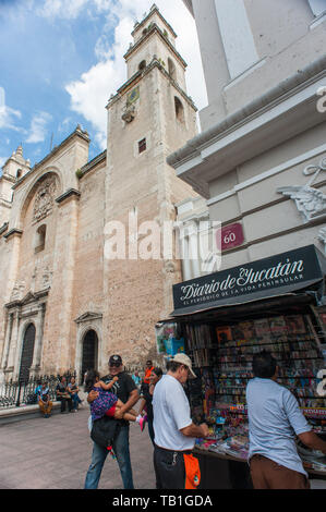 Catedral de San Ildefonso. Merida, Yucatan. Mexico Stock Photo