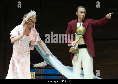 Berlin, Germany. 28th May, 2019. Rehearsal in Komische Opera ' Roxy und Ihr Wunderteam. Credit: Beata Siewicz/Pacific Press/Alamy Live News Stock Photo