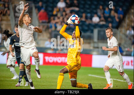 Chester, Pennsylvania, USA. 29th May, 2019. Philadelphia Union goalie ANDRE BLAKE (18) in action against the Colorado Rapids at Talen Energy Stadium in Chester PA Credit: Ricky Fitchett/ZUMA Wire/Alamy Live News Stock Photo