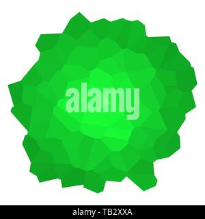 Abstract geometric shape. Vector illustration. Low poly shape isolated. Abstract green background Stock Vector