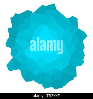 Abstract geometric shape. Vector illustration. Low poly shape isolated. Abstract blue background Stock Vector