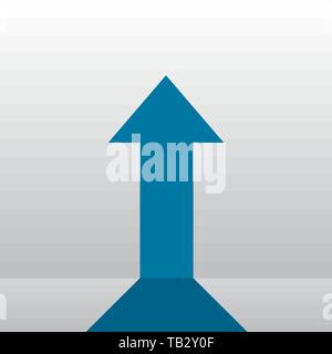 Arrow up. Vector illustration. Blue arrow icon Stock Vector