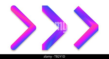 Set of color arrows. Vector illustration. Abstract arrows isolated Stock Vector