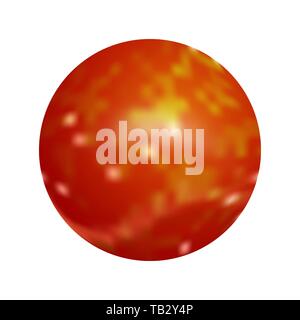 Red blank round button. Vector illustration. Abstract button isolated Stock Vector