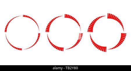 Set of flat circular arrows. Vector illustration. Creative refresh or reload sign. Stock Vector