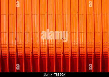 metal sheet pattern and vertical line design on surface Stock Photo