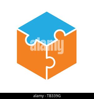Puzzle icon on background for graphic and web design. Simple vector sign. Internet concept symbol for website button or mobile app. Stock Vector