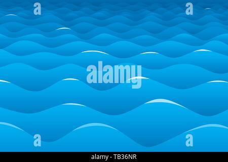 Vector Seamless Ocean View Background With Blue Sky, Horizon, And White  Clouds. Horizontally Repeatable. 23823001 Vector Art at Vecteezy