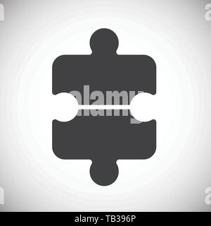 Puzzle icon on background for graphic and web design. Simple vector sign. Internet concept symbol for website button or mobile app. Stock Vector