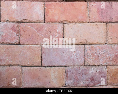 Pink brick wall. Brickwork seamless pattern abstract texture. Stock Photo