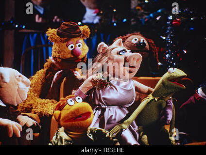 The Muppet Show, Fernsehserie, USA/Großbritannien 1976 - 1981, Comedyshow mit den Puppen Statler, Fozzie Bär, Scooter, Miss Piggy, Rowlf und Kermit Stock Photo