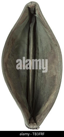 A side cap for leaders of the Waffen-SS, Fine field-grey cloth with continuous silver lace, green imitation silk liner, BeVo woven insignia (in enlisted men issue). Worn condition. 20th century, 1930s, 1940s, Waffen-SS, armed division of the SS, armed service, armed services, NS, National Socialism, Nazism, Third Reich, German Reich, Germany, military, militaria, utensil, piece of equipment, utensils, object, objects, stills, clipping, clippings, cut out, cut-out, cut-outs, fascism, fascistic, National Socialist, Nazi, Nazi period, historic, historical, Editorial-Use-Only Stock Photo