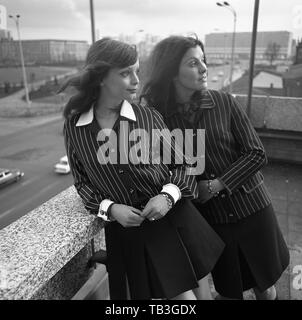07.07.1971, Berlin, Berlin, GDR - Young women wear the latest autumn fashion in the city. 00S710707D016CAROEX.JPG [MODEL RELEASE: NO, PROPERTY RELEASE Stock Photo