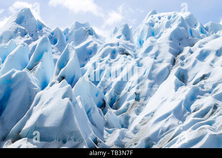 Perito Moreno glacier ice formations detail view, Patagonia, Argentina Stock Photo