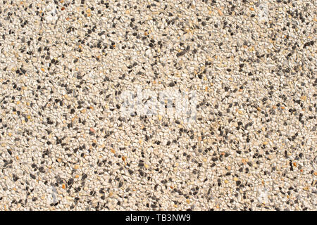 Little pebbles texture, walkway surface, textured background. Stock Photo