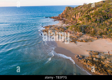 Tropical paradise aerial with beach and turquoise water Stock Photo