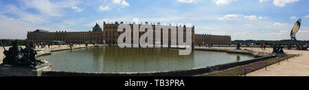 The Versailles Palace with pool in front, Ile-De-France, France. Stock Photo