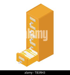 Library or archive reference card catalog. Database, knowledge base concept Stock Vector