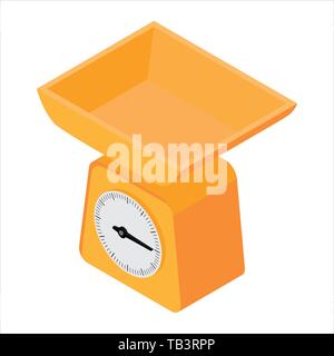 Domestic weigh scale food balance vector icon. Food weight kitchen  illustration Stock Vector Image & Art - Alamy