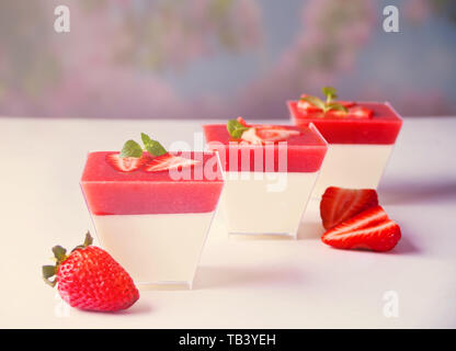 Turkish tea in traditional glass cups on the tray Stock Photo