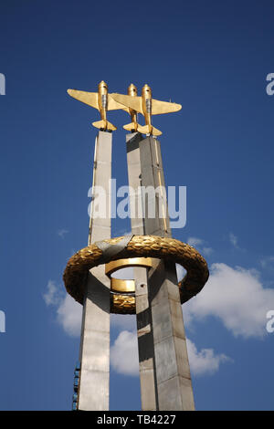 Monument to Squadron of Mongolian Aviation in Ulaanbaatar. Mongolia Stock Photo