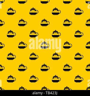Glass teapot pattern vector Stock Vector