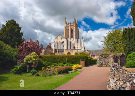 St Edmundsbury Cathedral is the cathedral for the Church of England's Diocese of St Edmundsbury and Ipswich. Stock Photo