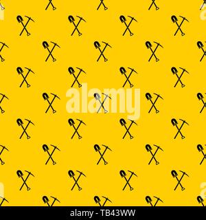 Shovel and pickaxe pattern vector Stock Vector